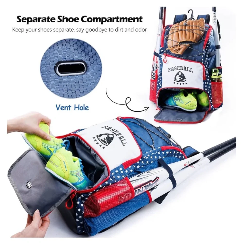 Boys USA Red,White, and Blue Baseball Bag